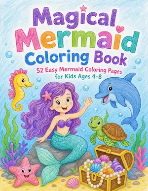 Mermaid Coloring Book coloring book cover