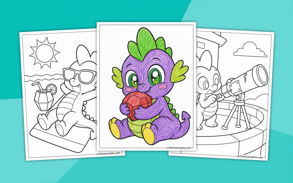 32 Spike My Little Pony Coloring Pages Free Printable PDF 32 Spike My Little Pony Coloring Pages Free Printable PDF