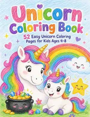 Unicorn Coloring Book coloring book cover